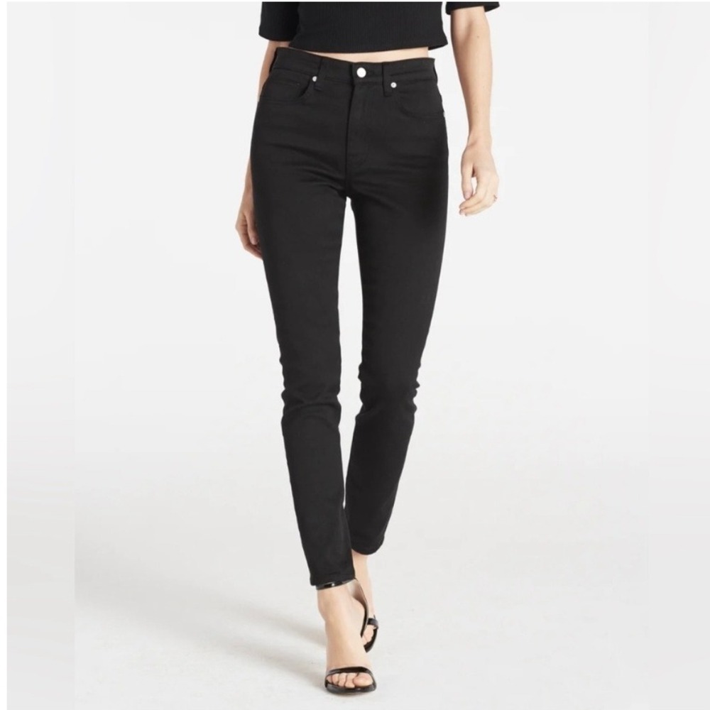CQY Palme High‎ Rise Denim Skinny Jeans in Black Womens 24 NWOT
